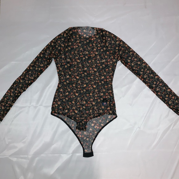 DSQUARED Tops Dsquared Floral Mesh Bodysuit Poshmark